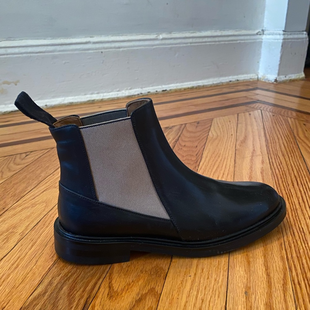 ATP Atelier Chelsea Boots, Black and Tan, Leather Size 37 (6.5 - 7)